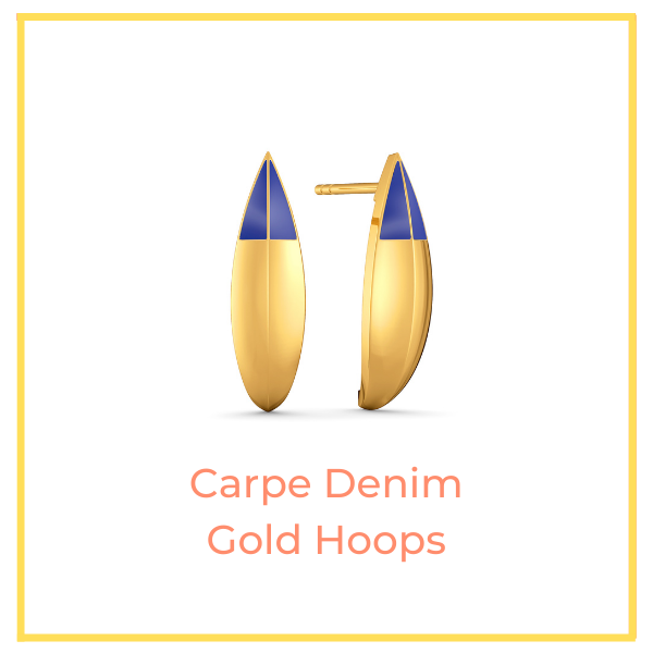 The Carpe Denim Gold Hoops 