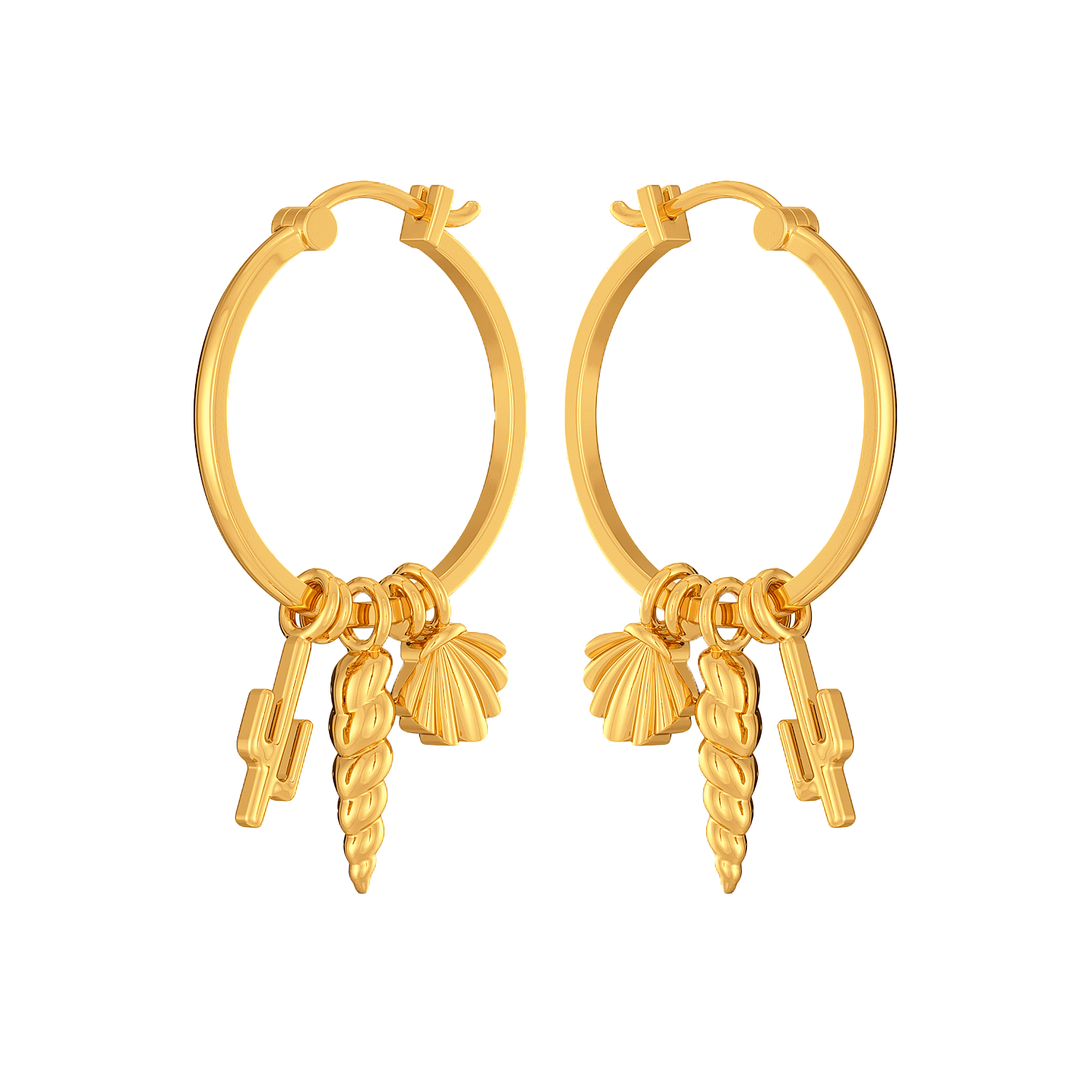 The Beachy Bunch Gold Earrings