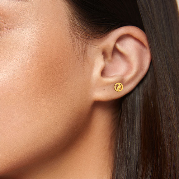 Steer-Around-Gold-Earrings