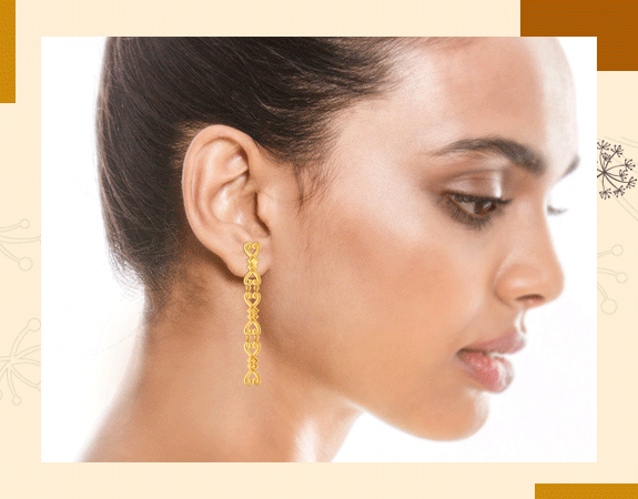 Swirl and Suave Gold Earrings